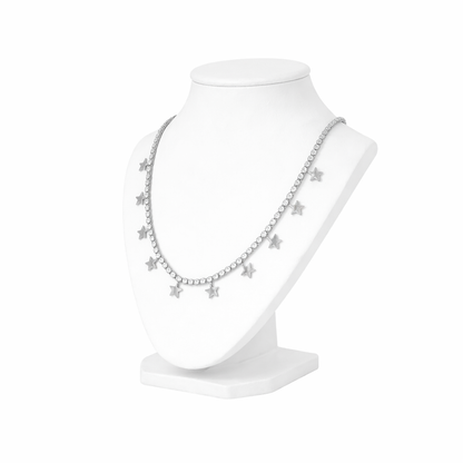 Iced Star Tennis Chain Necklace