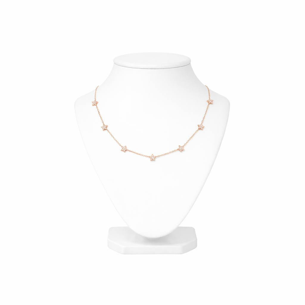 CZ Star Choker Necklace