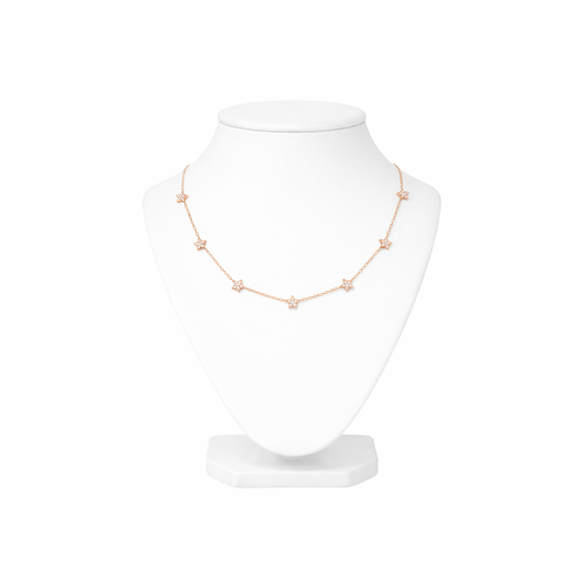 CZ Star Choker Necklace