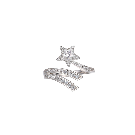 Celestial Star Open Silver Ring