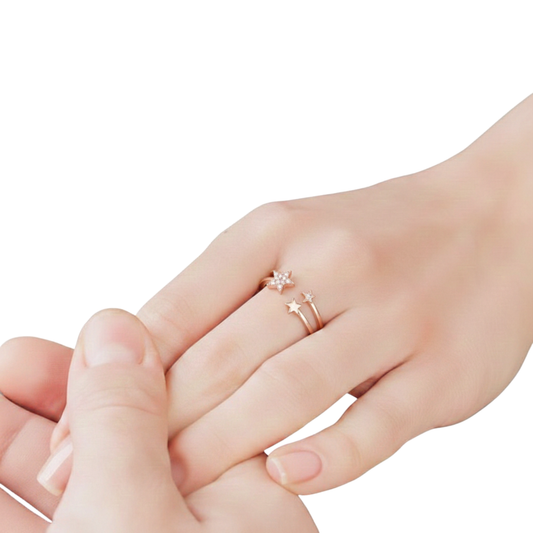 Triple Star Sparkle Ring