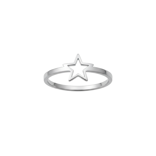 Minimal Star Outline Ring