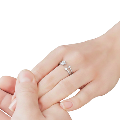 Triple Star Sparkle Ring