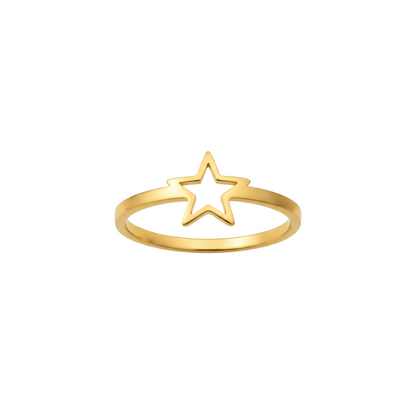 Minimal Star Outline Ring