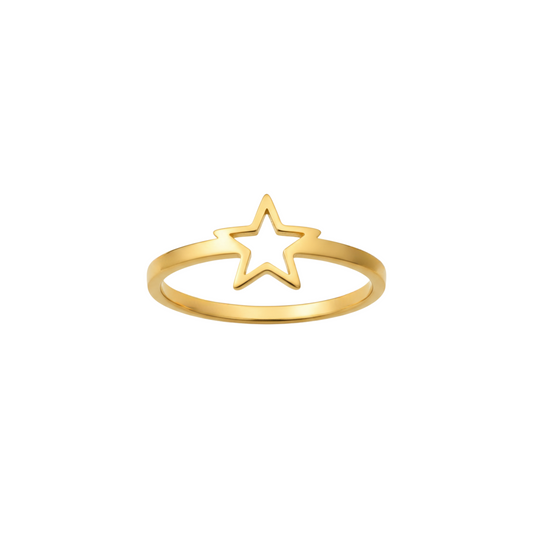 Minimal Star Outline Ring