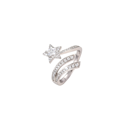 Celestial Star Open Silver Ring