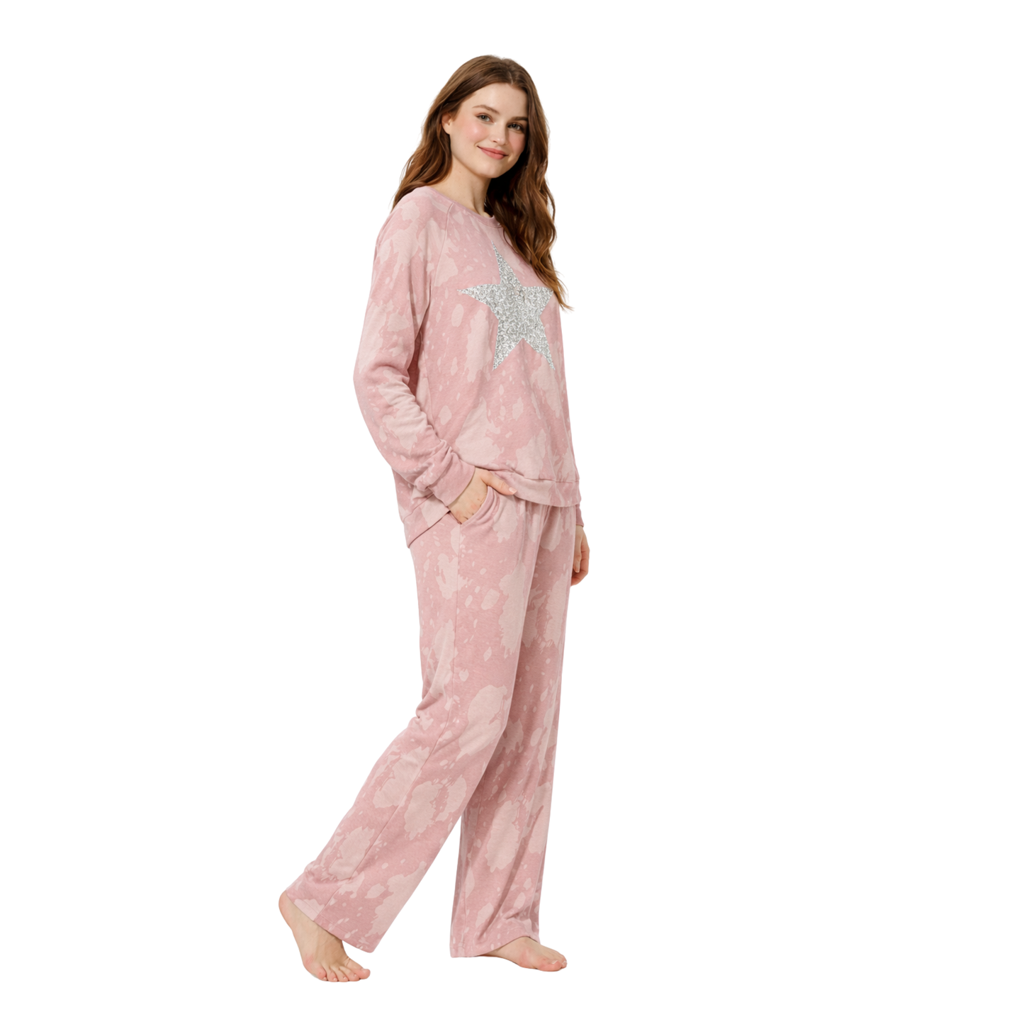 Star Glitter Tie-Dye Lounge Set