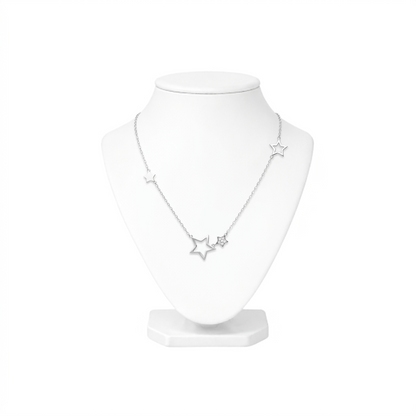 Sterling Silver Multi-Star Necklace