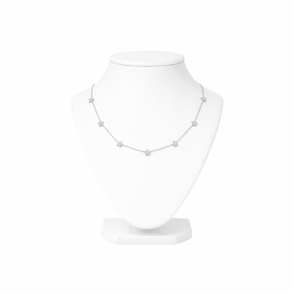 CZ Star Choker Necklace