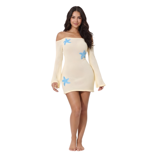 Starfish Off Shoulder Mini Dress