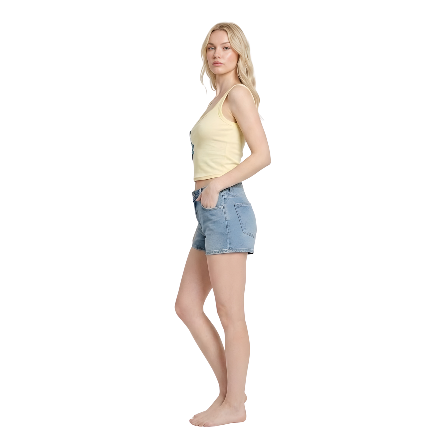 Starfish Beaded Ribbed Tank Top