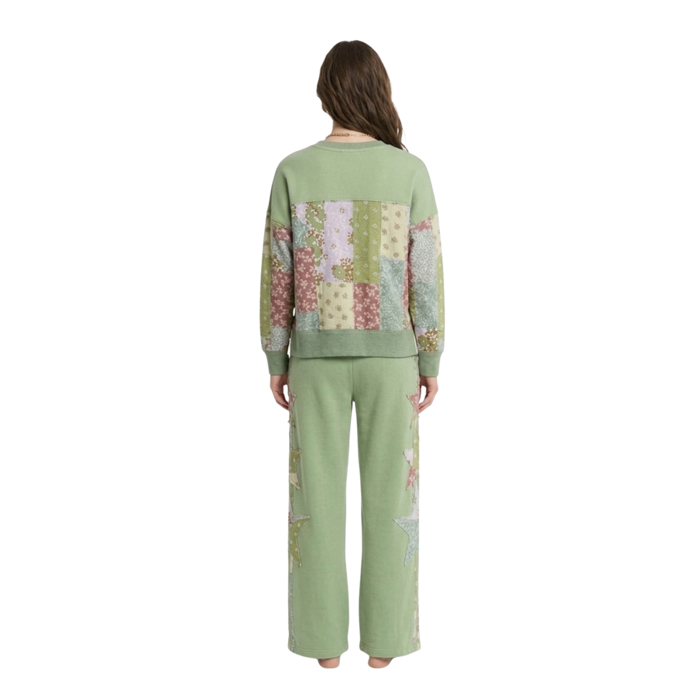 Patchwork Star Wide Leg Pants