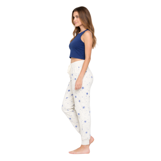 Blue Star Print Sweatpants