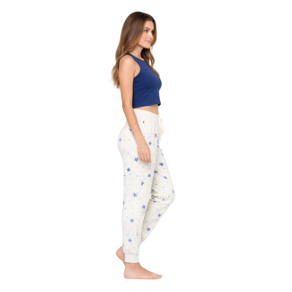 Blue Star Print Sweatpants