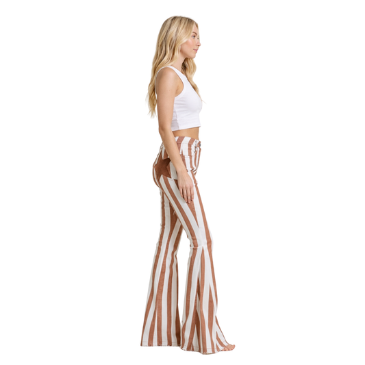 Cream Rust Star Flare Denim
