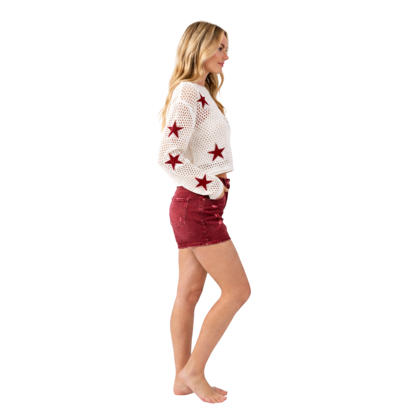 Open Knit Star Sweater