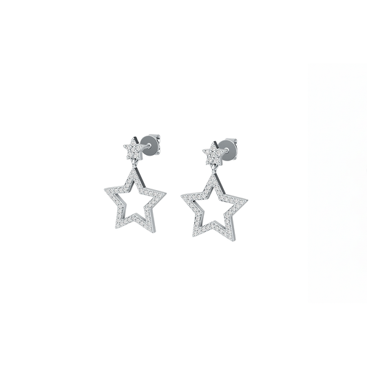 Moissanite Star Drop Earrings