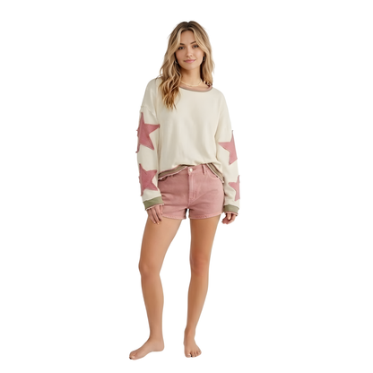 Star Patch Oversized Crewneck