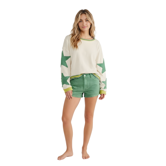 Star Patch Oversized Crewneck