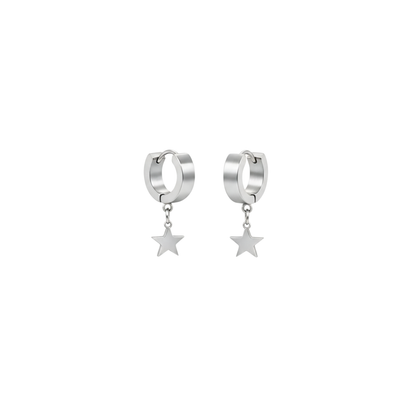 Minimalist Star Charm Huggie Earrings