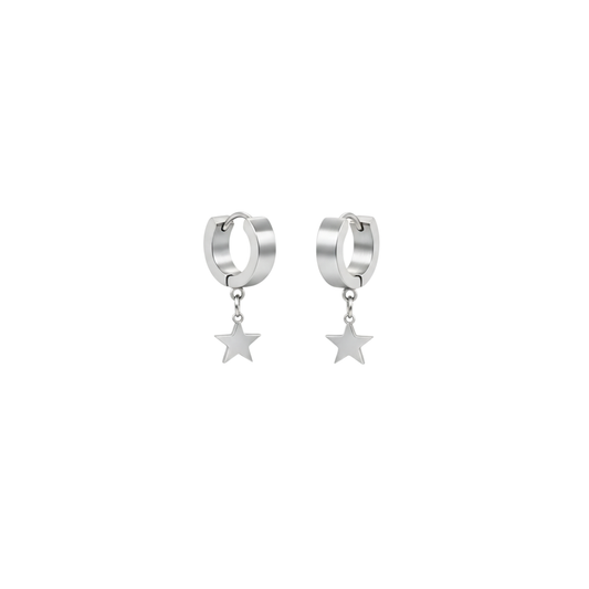 Minimalist Star Charm Huggie Earrings