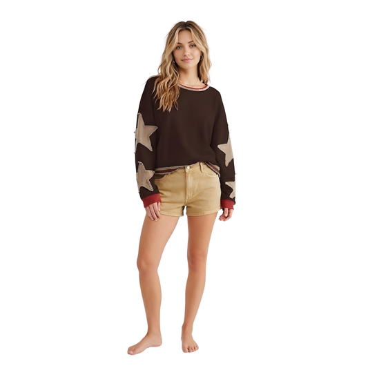 Star Patch Oversized Crewneck