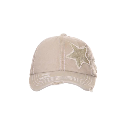 Vintage Glitter Star Cap