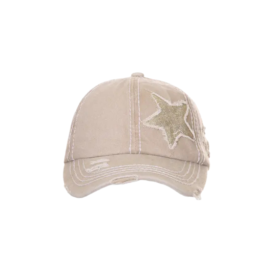 Vintage Glitter Star Cap