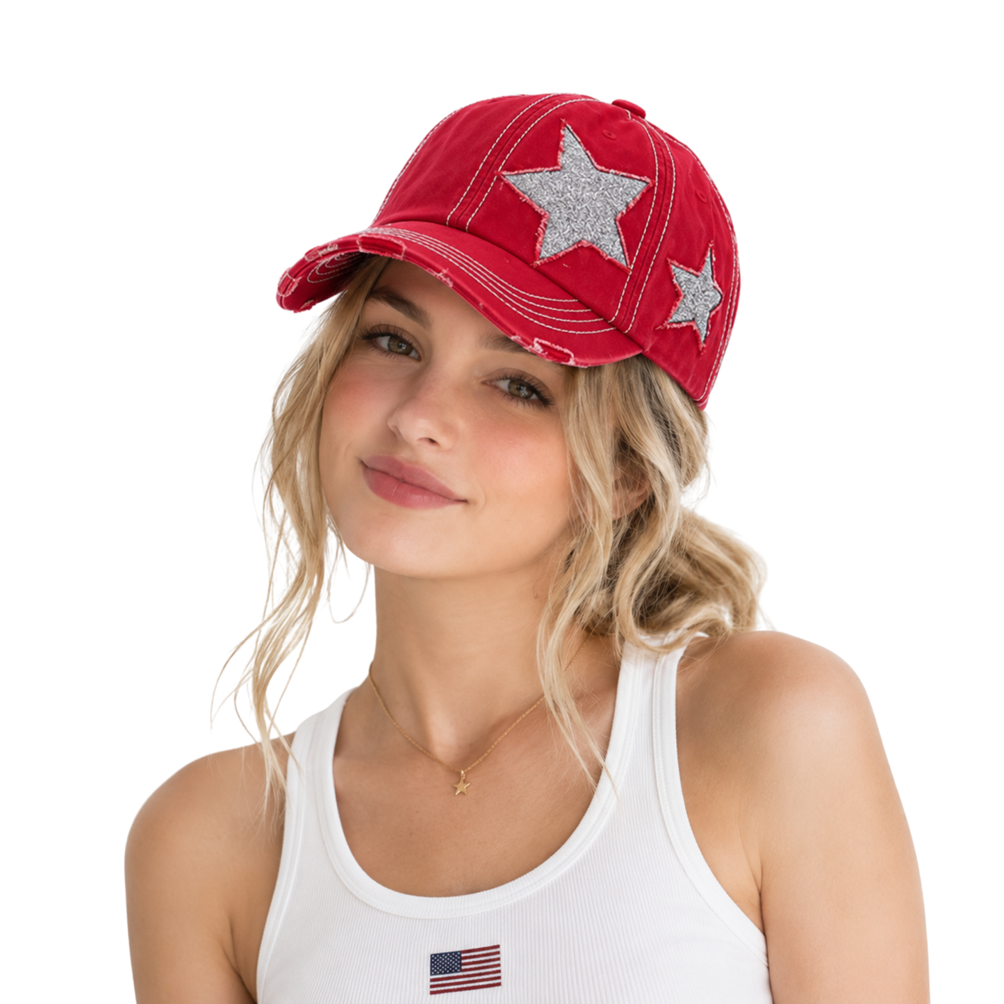 Vintage Glitter Star Cap