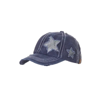 Vintage Glitter Star Cap
