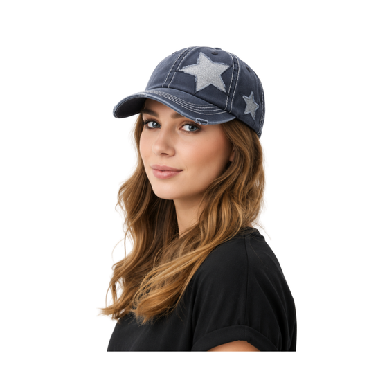 Vintage Glitter Star Cap