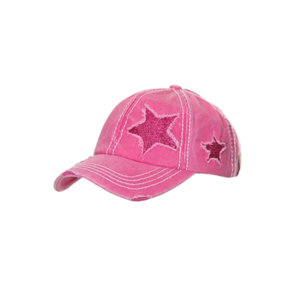 Vintage Glitter Star Cap