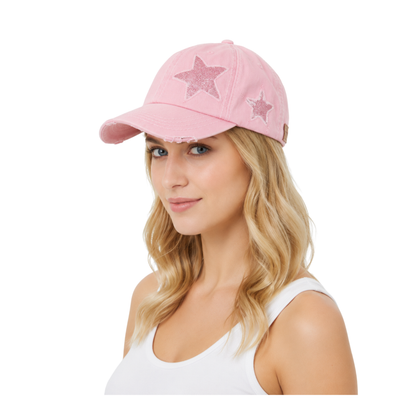 Vintage Glitter Star Cap
