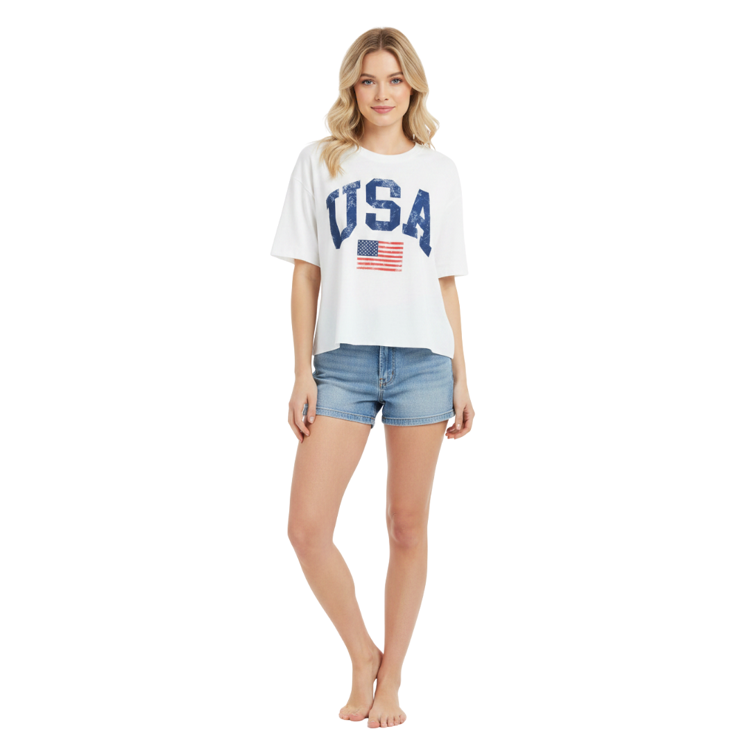 USA Flag Boxy Tee