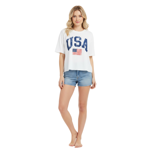 USA Flag Boxy Tee